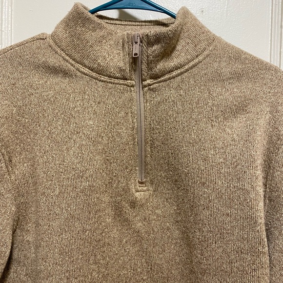 Old Navy Men’s Quarter-Zip Sweater - Size Medium Color Tan - Picture 3 of 5